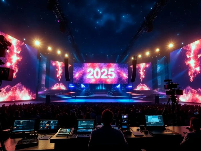 Tendências do streaming em 2025 com telão de evento, câmeras profissionais e mesa de controle de streaming_-compressed