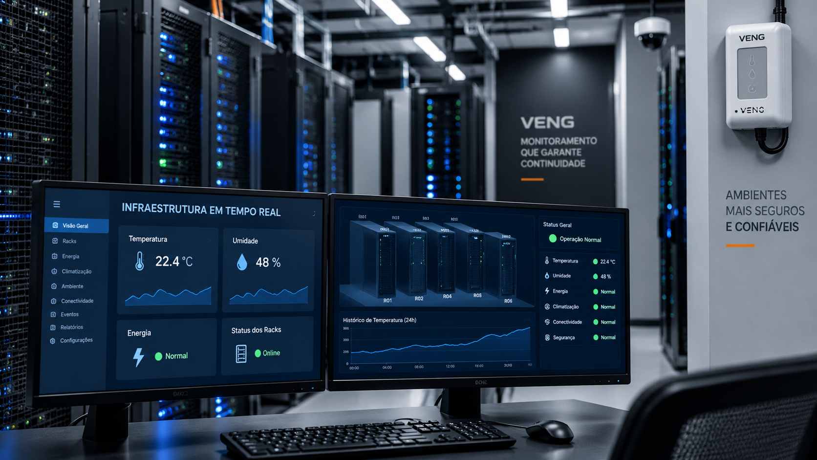 Monitoramento da infraestrutura de Data Center em tempo real