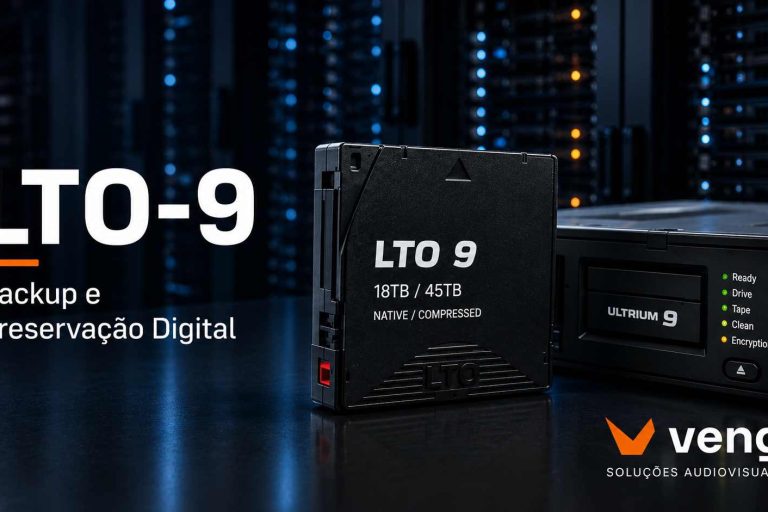 LTO-9 para backup e preservação digital de acervos audiovisuais com tecnologia de armazenamento de longo prazo da VENG