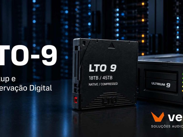 LTO-9 para backup e preservação digital de acervos audiovisuais com tecnologia de armazenamento de longo prazo da VENG